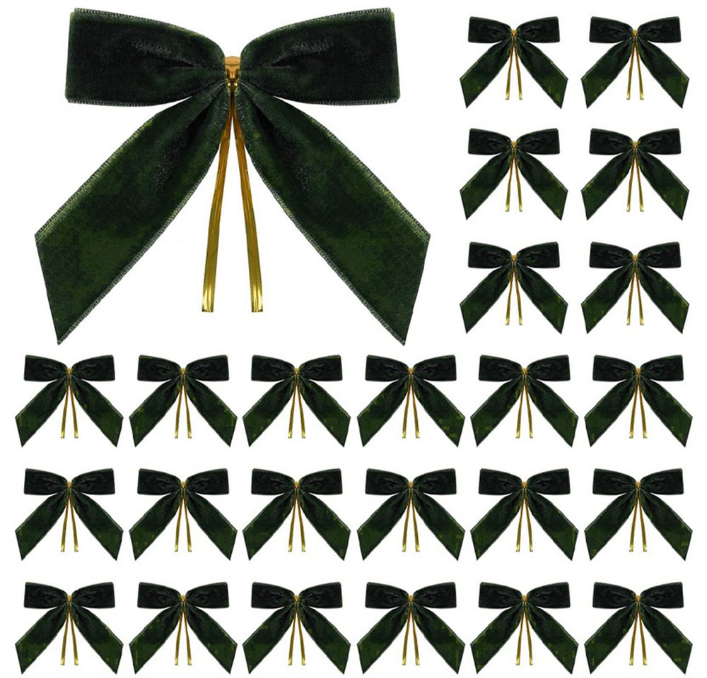 CLTYQ Weihnachtsbaumschleife 24 Samtschleifen für Weihnachtsbaum, Girlande, Zaun, Haustür (24-tlg), Perfekt, um Ihrer Weihnachtsdeko einen eleganten Akzent zu verleihen von CLTYQ