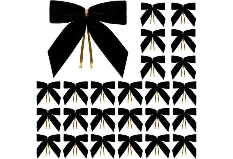 CLTYQ Weihnachtsbaumschleife 24 Samtschleifen für Weihnachtsbaum, Girlande, Zaun, Haustür (24-tlg), Perfekt, um Ihrer Weihnachtsdeko einen eleganten Akzent zu verleihen von CLTYQ