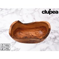 Rustikale Große Ovale Olivenholzschale, Schüssel, Servierschale, Obstschale, Obstkorb, Brotschale, Tischdekoration von CLUPEADesigns