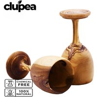 Set Mit 2 Holzbechern Handgefertigt Aus Olivenholz, Holzkelch, Holztrinkgläsern, Kostenlose Personalisierung Set Mit 2 Holzbechern Handgefertigt Aus Olivenholz, Holzkelch, Holztrinkgläsern, Kostenlose Personalisierung von CLUPEADesigns