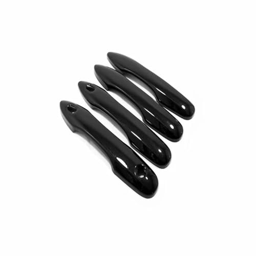 CLVCCZTZGW ABS Carbon Faser Schwarz Splitter Außen Auto Ersatz Türgriff Schüssel Aufkleber Abdeckung Trim Für Subaru Für Solterra 2022 2023(Black,A) von CLVCCZTZGW
