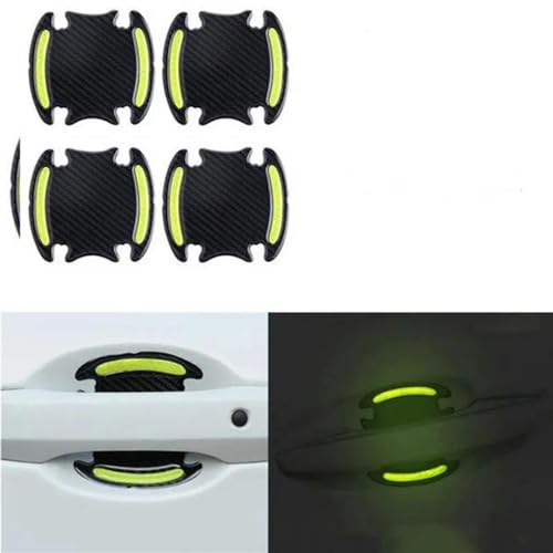 CLVCCZTZGW Außenzubehör Kratzfeste Abdeckung Autogriff-Schutzfolie Autosicherheit Reflektierende Streifenaufkleber 4/8 Stück(4 Door Bowl Green) von CLVCCZTZGW