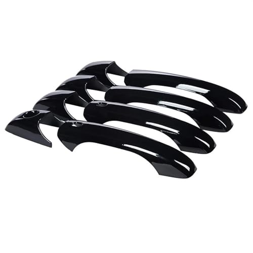 CLVCCZTZGW Auto Schwarz Carbon Faser Zubehör Außen Seite Türgriff Abdeckung Trim Kappe Aufkleber Für Jeep Für Grand Für Cherokee 2011 2012-2020(Black) von CLVCCZTZGW