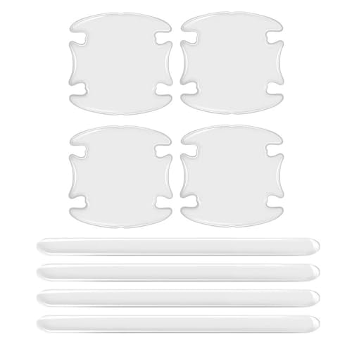 CLVCCZTZGW Autotürgriff Schüssel Kratzschutzaufkleber Universal Invisible Cars Aufkleber Antikollision 8Stk(Strip and bowl) von CLVCCZTZGW