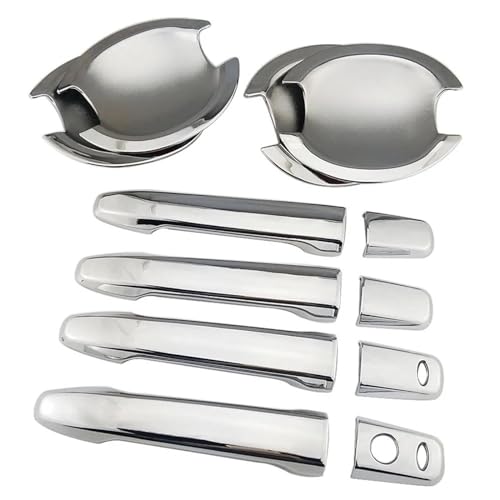 CLVCCZTZGW Chrom Moulding Trim Styling Auto Außentür Griff Bowl Abdeckung Für Mitsubishi Für Outlander Für Lancer RVR ASX 2007-2016(2 Button Set) von CLVCCZTZGW