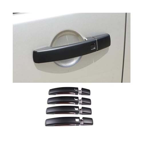 CLVCCZTZGW Für LR4 Für Range Rover Sport Für Discovery 4 Für Freelander 2 2007-2016 ABS Türgriff Abdeckung Trim Mit 4 Smart Keyhole 8Stk(Without logo-Matt) von CLVCCZTZGW