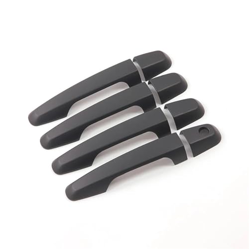 CLVCCZTZGW Für MITSUBISHI Für TRITON L200 ML MN MQ 2005 2006-2017 Auto Schwarz Chrom Außentürgriff Abdeckung Trim Zubehör 8 PCS(Black) von CLVCCZTZGW