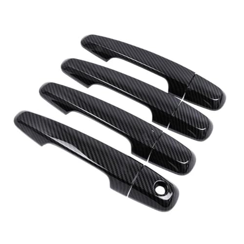 CLVCCZTZGW Für Mitsubishi L200 Für Triton 2006-2014 Pickup Carbon Chrom Auto Türgriff Schüssel Abdeckung Styling Zubehör(C-1 keyhole) von CLVCCZTZGW