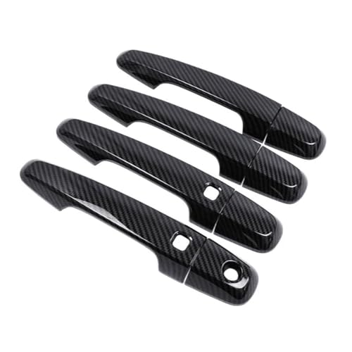 CLVCCZTZGW Für Mitsubishi L200 Für Triton 2006-2014 Pickup Carbon Chrom Auto Türgriff Schüssel Abdeckung Styling Zubehör(C1 keyhole 2 buttons) von CLVCCZTZGW