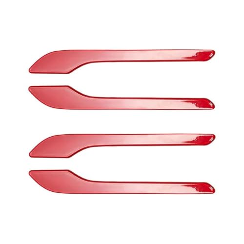 CLVCCZTZGW Für Tesla Für Modell 3 2021-2023 Carbon Faser Strukturierte ABS Styling Langlebig Zubehör Auto Türgriff Abdeckung Schutz Aufkleber(Red) von CLVCCZTZGW