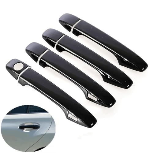 CLVCCZTZGW Glänzend Schwarz Auto Türgriff Abdeckung Für Toyota Für Wish 2nd Gen AE20 2010-2017 Aufkleber Overlay Zubehör 1set(Keyless entry) von CLVCCZTZGW