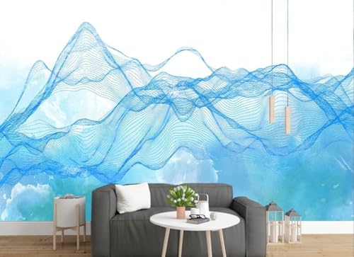CLVIUJLBKLKSDD Fototapete 3D Effekt Blaue Linien 250cmx175cm Abstrakte Landschaften mit Nebel Schlafzimmer Wohnzimmer Wanddeko, Wandbild, Wandtapete CLVIUJLBKLKSDD Fototapete 3D Effekt Blaue Linien 250cmx175cm Abstrakte Landschaften mit Nebel Schlafzimmer Wohnzimmer Wanddeko, Wandbild, Wandtapete von CLVIUJLBKLKSDD