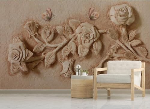 CLVIUJLBKLKSDD Fototapete 3D Effekt Geprägte Blumen 300cmx256cm Retro-Rosen-Schmetterlinge Schlafzimmer Wohnzimmer Wanddeko, Wandbild, Wandtapete CLVIUJLBKLKSDD Fototapete 3D Effekt Geprägte Blumen 300cmx256cm Retro-Rosen-Schmetterlinge Schlafzimmer Wohnzimmer Wanddeko, Wandbild, Wandtapete von CLVIUJLBKLKSDD