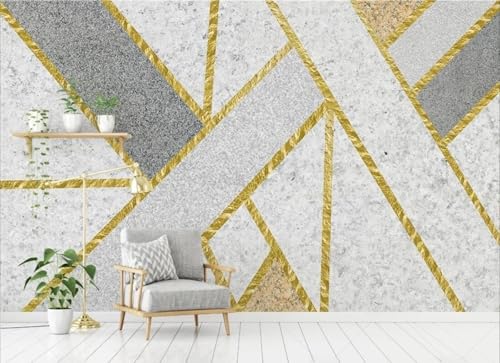 CLVIUJLBKLKSDD Fototapete 3D Effekt Goldene Linien 250cmx175cm Geometrische abstrakte Marmorstrukturen Schlafzimmer Wohnzimmer Wanddeko, Wandbild, Wandtapete CLVIUJLBKLKSDD Fototapete 3D Effekt Goldene Linien 250cmx175cm Geometrische abstrakte Marmorstrukturen Schlafzimmer Wohnzimmer Wanddeko, Wandbild, Wandtapete von CLVIUJLBKLKSDD