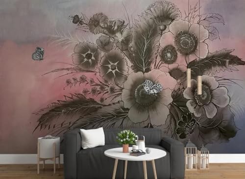 CLVIUJLBKLKSDD Fototapete 3D Effekt Schwarz-weiße Blumen 200cmx140cm Löwenzahnblätter Schlafzimmer Wohnzimmer Wanddeko, Wandbild, Wandtapete CLVIUJLBKLKSDD Fototapete 3D Effekt Schwarz-weiße Blumen 200cmx140cm Löwenzahnblätter Schlafzimmer Wohnzimmer Wanddeko, Wandbild, Wandtapete von CLVIUJLBKLKSDD