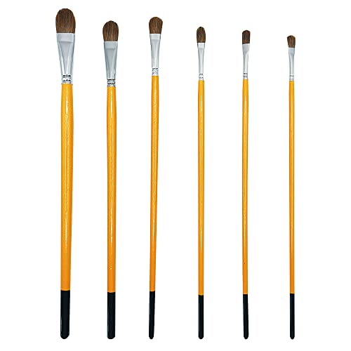 CLVPAI 6 Stück Paint Brush Set,Acryl Pinsel,Malerei Ölfarben Brush Set,Wolfshaar-Ölpinsel,Künstler Pinselset Profi für Modellbau Ölgemälde CLVPAI 6 Stück Paint Brush Set,Acryl Pinsel,Malerei Ölfarben Brush Set,Wolfshaar-Ölpinsel,Künstler Pinselset Profi für Modellbau Ölgemälde von CLVPAI