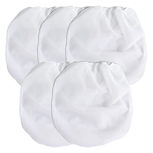 CLVPAI Weiße Feine Netz-Siebbeutel-5 Stück 2 Gallone Lackfilter Lacksiebe,Eimer elastische Öffnung Siebbeutel,für die Filtration von Flüssigkeiten wie Farbe(38 * 42cm) von CLVPAI