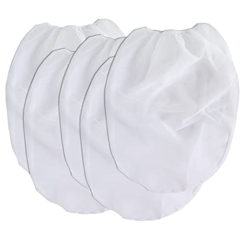 CLVPAI Weiße Feine Netz-Siebbeutel-5 Stück 5 Gallone Lackfilter Lacksiebe,Eimer elastische Öffnung Siebbeutel,für die Filtration von Flüssigkeiten wie Farbe(45 * 54cm) von CLVPAI