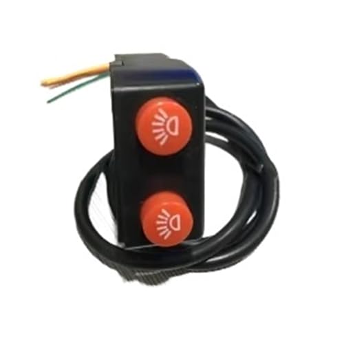 Nebelscheinwerferschalter Motorrad 22mm Lenker Hupe Und Scheinwerfer Kombination Schalter Taste Motor Schalter Blinker Modifikation Zubehör Start Schalter(2 lights 1pcs) von CLWYWUL