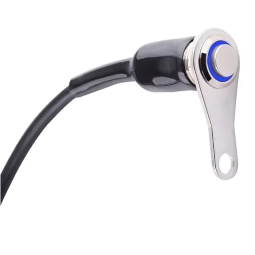 Nebelscheinwerferschalter Motorrad-Lenkerschalter Manuelle Rückstelltaste Aluminiumlegierung Für Hupe Motorleistung Start-Kill-Schalter Zündschalter Starterschalter(Blue) von CLWYWUL