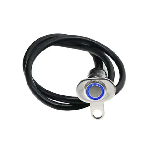 Nebelscheinwerferschalter Motorrad-Momentschalter Lenker Motorradschalter EIN-AUS Lenker Verstellbare Halterung Schalter Taste 12V Scheinwerferschalter Zündschalter(Blue Manual return) von CLWYWUL
