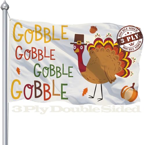 Thanksgiving-Flagge, 7,6 x 12,7 cm, doppelseitig, "Happy Danksagung"-Flaggen für den Außenbereich, 3-lagig, 90 x 150 cm, Kürbis-Flagge, Ernte-Herbst-Gartenbanner Thanksgiving-Flagge, 7,6 x 12,7 cm, doppelseitig, "Happy Danksagung"-Flaggen für den Außenbereich, 3-lagig, 90 x 150 cm, Kürbis-Flagge, Ernte-Herbst-Gartenbanner von CLYTTE
