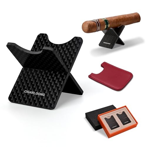 CLZOONG Zigarrenständer Fiber Zigarrenhalter Abnehmbare tragbare Reise Zigarrenauflage (schwarz) von CLZOONG