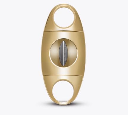 Zigarrenschneider V Cut Zigarren Schere mit Edelstahl Klinge, Scharfe Zigarren Guillotine Zigarrncutter bis 60 Ringmaß für Zuhause, Drinnen und Draußen (Gold) von CLZOONG