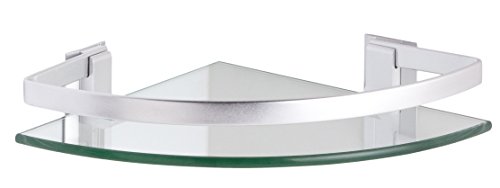 CM Baños ETN03 – Eckregal aus Glas und Aluminium, 24x24x5.7 cm von CM BAÑOS