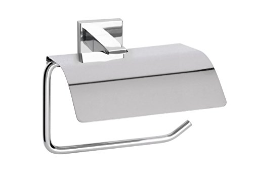 CM Bath Toilettenpapierhalter mit Deckel Serie Kiara, Metall, Chrom glänzend, 137X63X135 cm von CM Bath