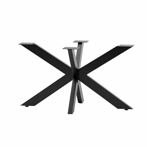 CM Furniture Spider - Tischgestell Tischbeine für Esstisch Couchtisch - Möbelfüße aus Stahl Metall - H43 x B50 x L80 cm - Schwarz von CM Furniture