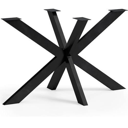 CM Furniture Spider - Tischgestell Tischbeine für Esstisch Couchtisch - Möbelfüße aus Stahl Metall - H72 x B70 x L120 cm - Schwarz von CM Furniture