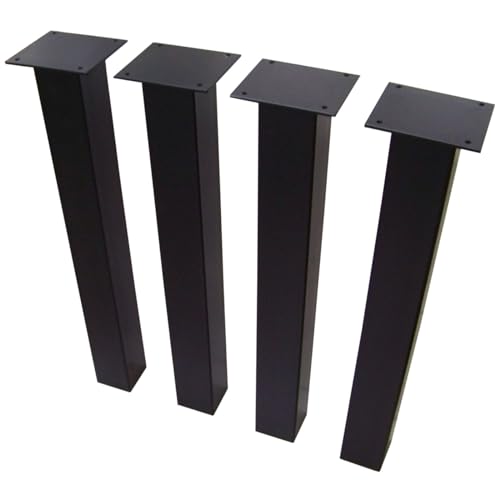 CM Furniture - Tischgestell Metall Stahl Modern | Tischbeine Schwarz - Tischkufen 4 Stück H72cm - 6x6 cm für Schreibtisch Esstisch, Konferenztisch, Küchentisch - Einfache Montage von CM Furniture