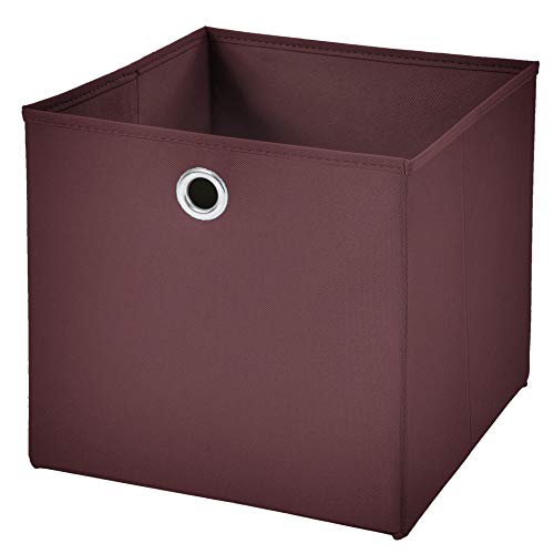 1 Stück Faltbox Braun 28 x 28 x 28 cm Aufbewahrungsbox faltbar von CM3