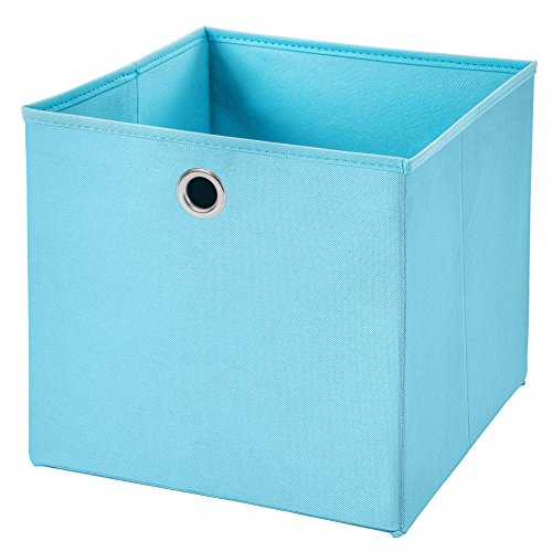 1 Stück Faltbox Hellblau 28 x 28 x 28 cm Aufbewahrungsbox faltbar von CM3