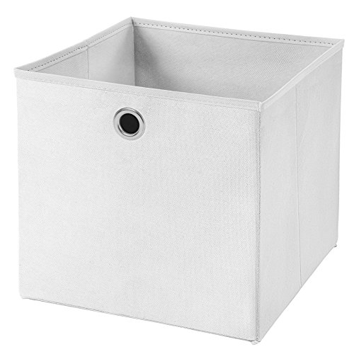 1 Stück Faltbox Weiß 28 x 28 x 28 cm Aufbewahrungsbox faltbar von CM3
