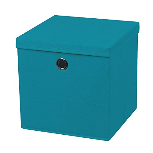 2 Stück Faltbox Türkis 28 x 28 x 28 cm Aufbewahrungsbox faltbar mit Deckel 2 Stück Faltbox Türkis 28 x 28 x 28 cm Aufbewahrungsbox faltbar mit Deckel von CM3