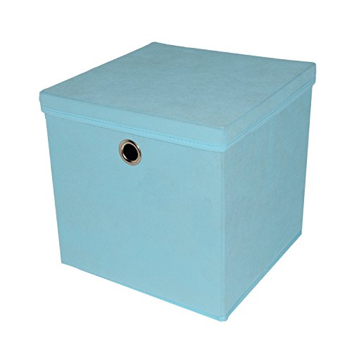 3 Stück Faltbox Hellblau 28 x 28 x 28 cm Aufbewahrungsbox faltbar mit Deckel 3 Stück Faltbox Hellblau 28 x 28 x 28 cm Aufbewahrungsbox faltbar mit Deckel von CM3