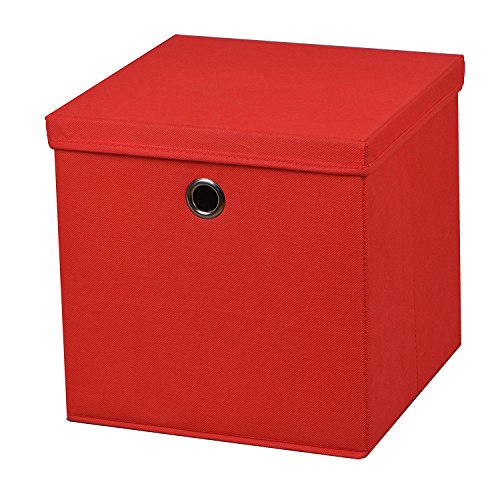 3 Stück Faltbox Rot 28 x 28 x 28 cm Aufbewahrungsbox faltbar mit Deckel 3 Stück Faltbox Rot 28 x 28 x 28 cm Aufbewahrungsbox faltbar mit Deckel von CM3