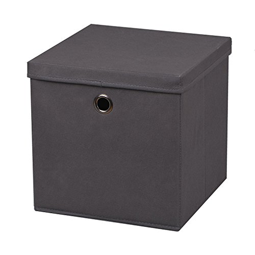 5 Stück Faltbox Dunkelgrau 28 x 28 x 28 cm Aufbewahrungsbox faltbar mit Deckel 5 Stück Faltbox Dunkelgrau 28 x 28 x 28 cm Aufbewahrungsbox faltbar mit Deckel von CM3