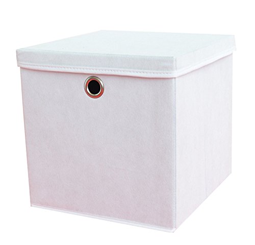 6 Stück Faltbox Weiß 28 x 28 x 28 cm Aufbewahrungsbox faltbar mit Deckel 6 Stück Faltbox Weiß 28 x 28 x 28 cm Aufbewahrungsbox faltbar mit Deckel von CM3