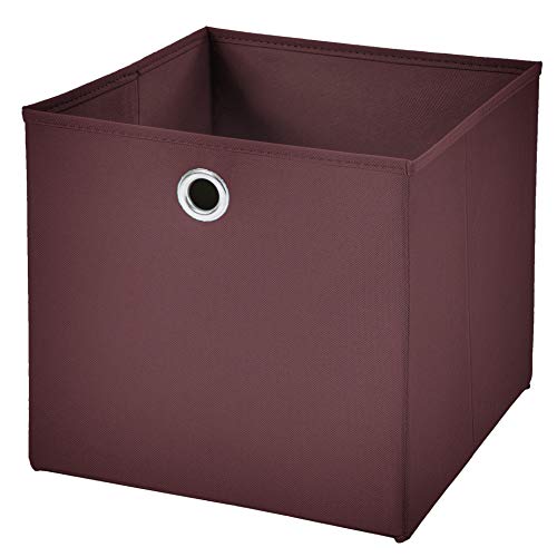 CM3 1 Stück Braun Faltbox 32 x 32 x 32 cm Aufbewahrungsbox faltbar von CM3