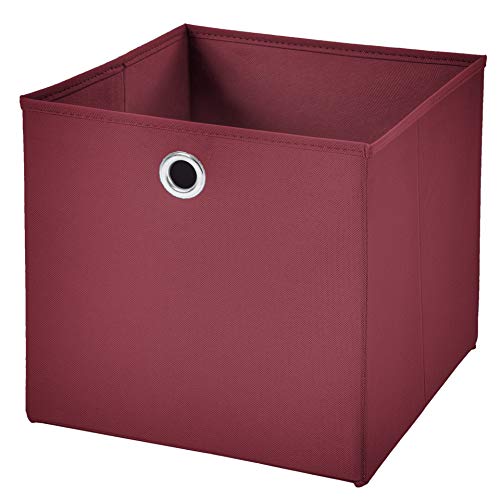 CM3 1 Stück Burgundy Faltbox 33 x 33 x 33 cm Aufbewahrungsbox faltbar von CM3