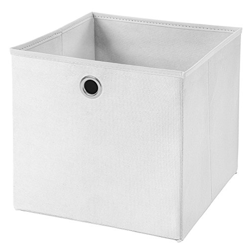 CM3 1 Stück Weiß Faltbox 33 x 33 x 33 cm Aufbewahrungsbox faltbar von CM3