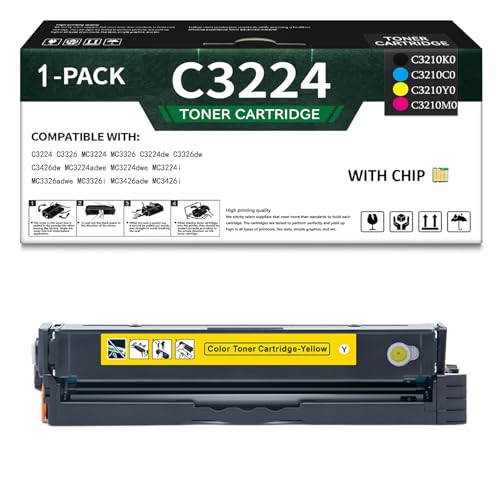 CMADJT C3224 C3326 Tonerkartuschen-Kombipack mit hoher Reichweite, Ersatz für Lexmark C3426 MC3224 MC3326 C3224dw C3326dw C3426dw MC3224adwe MC3224dwe-Seriendrucker, mit Chip,Y-C3224 CMADJT C3224 C3326 Tonerkartuschen-Kombipack mit hoher Reichweite, Ersatz für Lexmark C3426 MC3224 MC3326 C3224dw C3326dw C3426dw MC3224adwe MC3224dwe-Seriendrucker, mit Chip,Y-C3224 von CMADJT