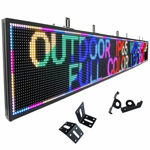 LED Anzeige Programmierbar Werbetafel P10, Hochhelles Outdoor Digital Display Wasserdicht mit WIFI-Steuerung, Elektronische Anzeigetafel Für Geschäfte, 291x35 cm LED Anzeige Programmierbar Werbetafel P10, Hochhelles Outdoor Digital Display Wasserdicht mit WIFI-Steuerung, Elektronische Anzeigetafel Für Geschäfte, 291x35 cm von CMEIXINOR