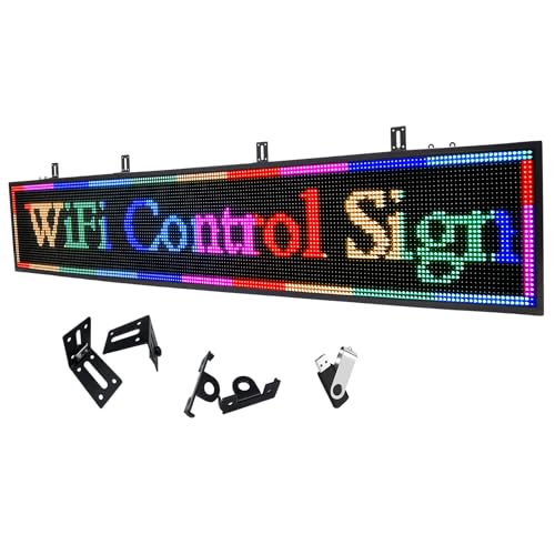 P10 LED-Schild programmierbar Outdoor 195x35cm, IP65 wasserdicht rollende LED-Anzeige, lebendige Farben digitale LED-Anzeigetafel, WiFi + USB-Steuerung Leuchtschilder für Geschäfte P10 LED-Schild programmierbar Outdoor 195x35cm, IP65 wasserdicht rollende LED-Anzeige, lebendige Farben digitale LED-Anzeigetafel, WiFi + USB-Steuerung Leuchtschilder für Geschäfte von CMEIXINOR