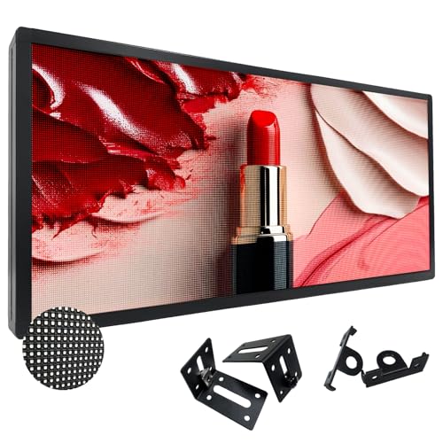 P3 Programmierbares LED-Display mit Laufschrift & Vollfarbe, IP65 LED Schild Programmierbar, Steuerung per WiFi Led Nachrichtentafel für Restaurants zum Anzeigen von Text/Bildern/Videos, 100 x 42.7 cm P3 Programmierbares LED-Display mit Laufschrift & Vollfarbe, IP65 LED Schild Programmierbar, Steuerung per WiFi Led Nachrichtentafel für Restaurants zum Anzeigen von Text/Bildern/Videos, 100 x 42.7 cm von CMEIXINOR