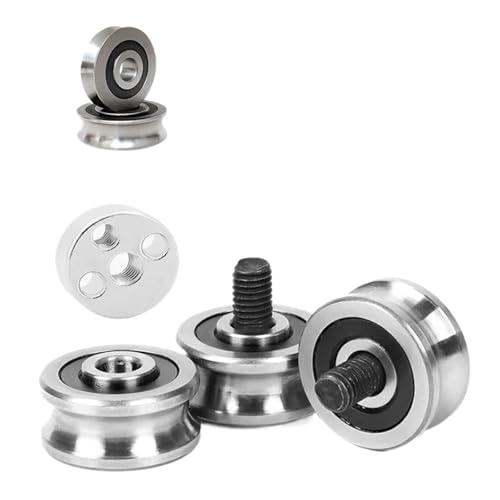 5 satz/los SG10 SG15 SG20 SG25 SG66 + M4 M5 M6 M8 Schraube Bolzen Lager Stahl U Groove Pulley Kugellager laufrollenlager(M4 Eccentric wheel) von CMGDWDKYZ