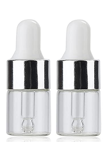 CMJ 2 x 2 ml klare Glasflaschen Ohr-Tropfen Pipette Tropfer Silber Weiß Deckel Aromatherapie leer CMJ 2 x 2 ml klare Glasflaschen Ohr-Tropfen Pipette Tropfer Silber Weiß Deckel Aromatherapie leer von CMJ